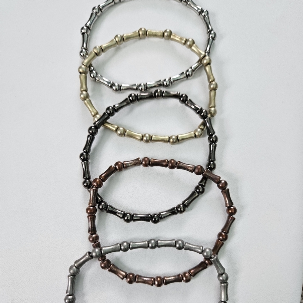 Lia Sophia Rustic Stretchy Bracelet Bundle - Picture 2 of 8